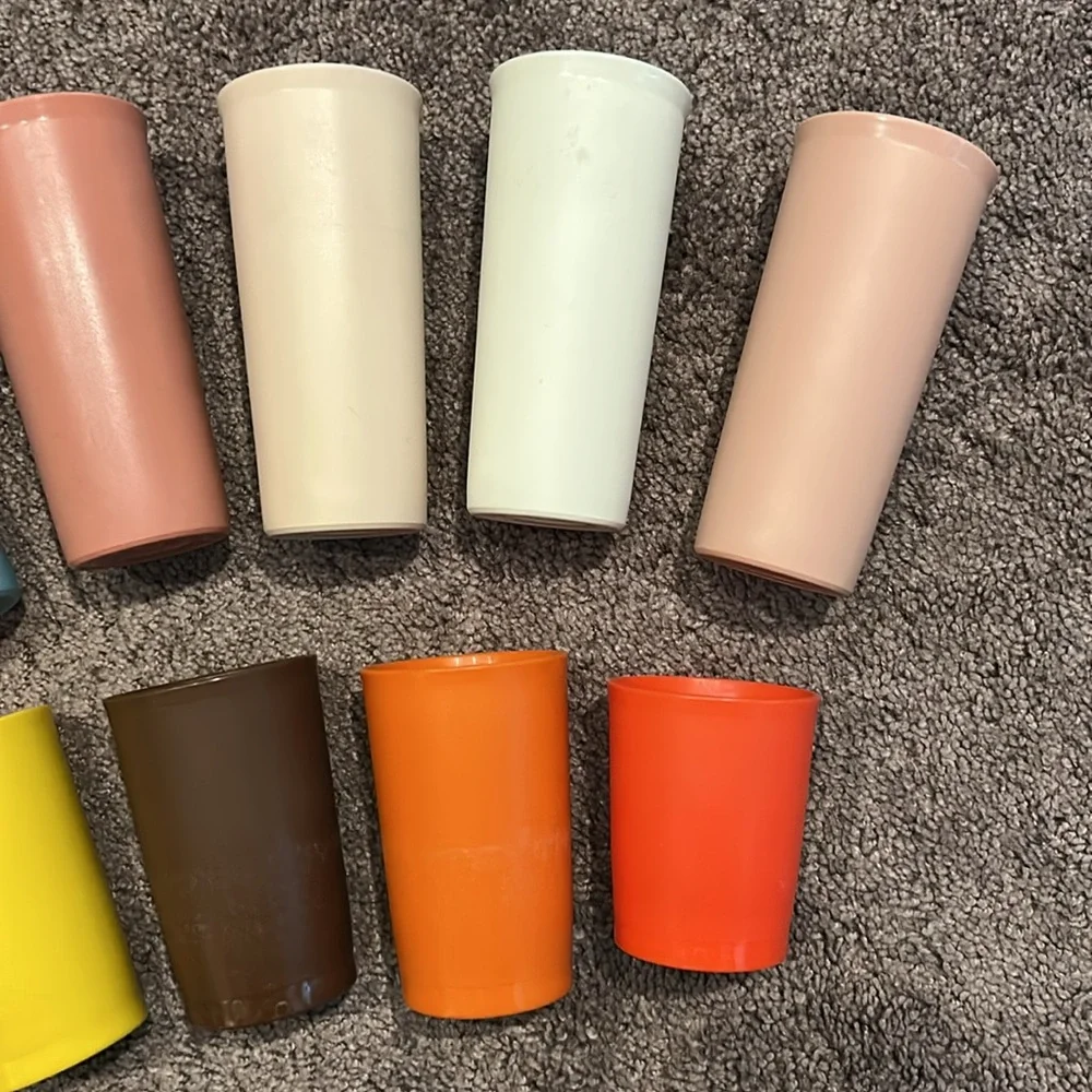 Vintage Tupperware cups set of 9